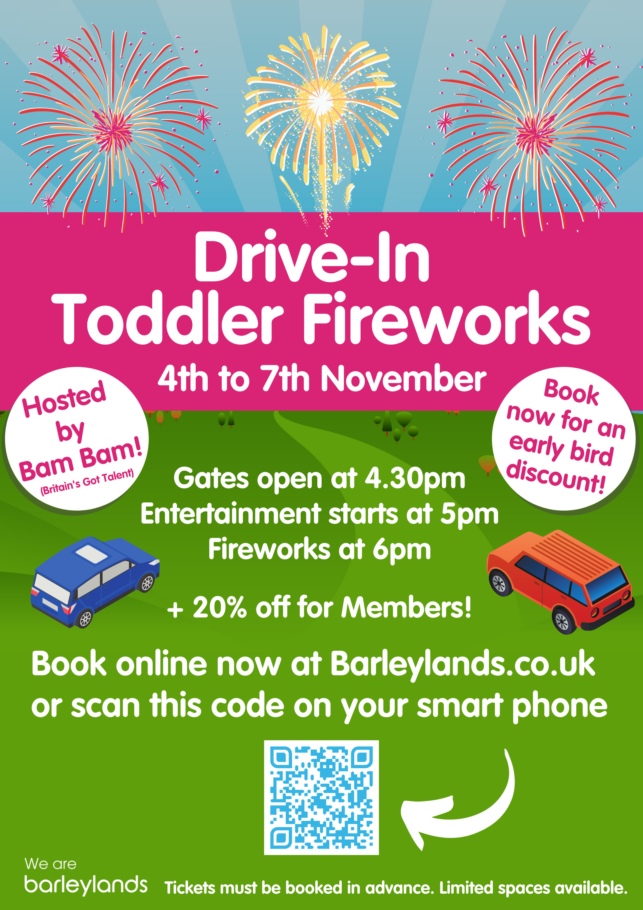 fireworks drive in poster barleylands billericay essex Barleylands