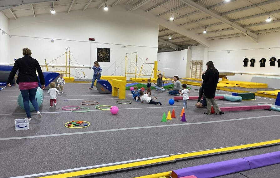 children and teachers in Celebrate Gymnastics Club